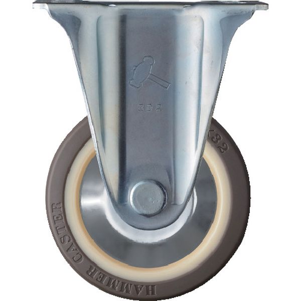 【メーカー在庫あり】 400SRUB100 固定式ウレタン車輪(ナイロンホイール・ラジアルボールベアリング)100mm 400SR-UB100 HD店