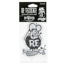 【メーカー在庫あり】 MQQNEYES ムーンアイズ RAT FINK エアーフレッシュナー ブラックホワイト RAF598BW HD店
