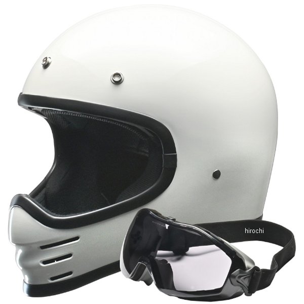 リード工業 RUDE スクランブラーヘルメット 白 フリー RUDE01 HD店