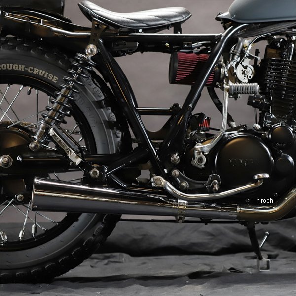 【メーカー在庫あり】 GOODS グッズ スリップオンマフラー RACING MEGAPHONE MUFFLER SR400、SR500 クローム G4-00197 HD店