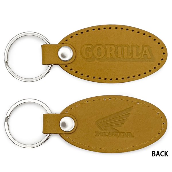 ジュウロクホウイ ホンダ GORILLA デカールロゴ 国産レザーキーホルダー 4580588027041 HD店