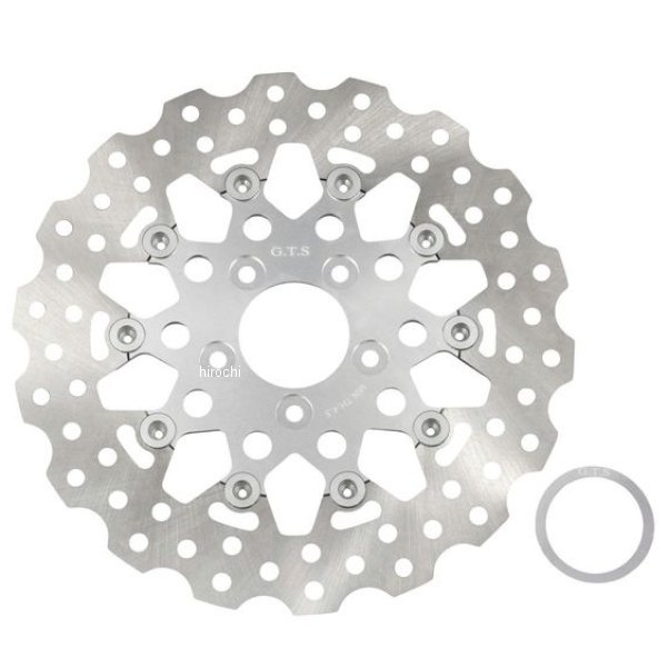 【メーカー在庫あり】 G.T.S ジーティーエス フローティングローター ウェーブ 11.5 フロント メッシュシルバー 034148 HD店(2.0)