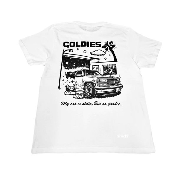 【メーカー在庫あり】 Goldies Auto Detailing ゴールディーズオートディテイリング CAR WASH Tシャツ Lサイズ ホワイト GT2401WH-L HD店