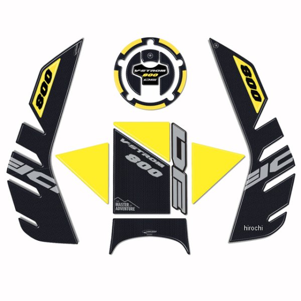 オダックス Odax 3Dステッカーセット V-STROM800DE イエロー LB-SSET105-Y HD店