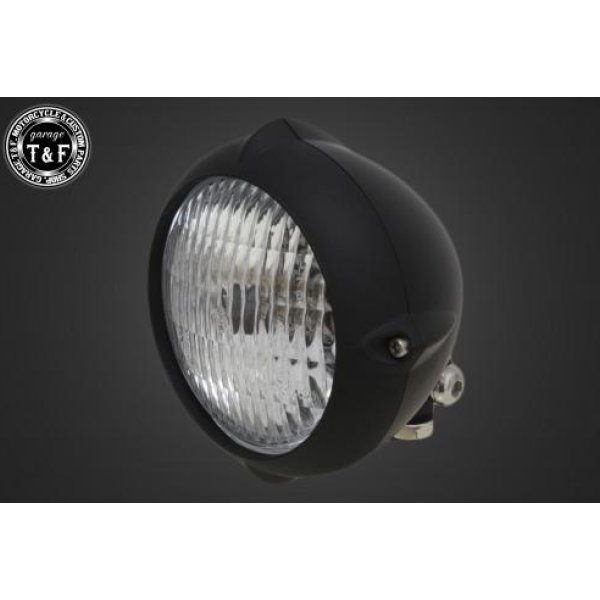 【New】 ガレージT&F 4.5in ビンテージライト(マット黒)クラシックレンズ(透明)+ステーB イントルーダー400 4021551 HD店