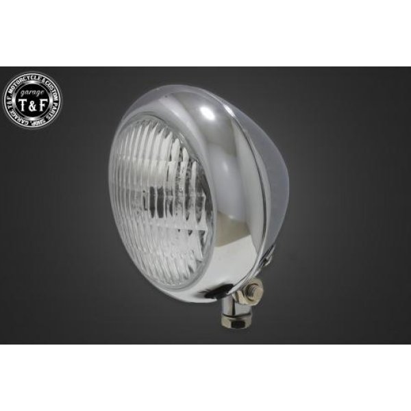 ガレージT&F 4.5in トラクターヘッドライト メッキ/クリアーレンズ+ステーE 250TR 4023013 HD店