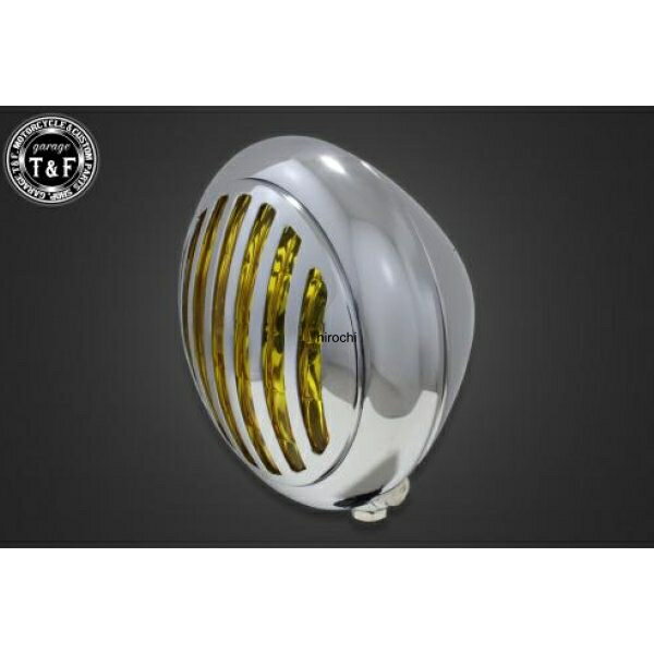 【New】 ガレージT&F 5.75in マスクドトラクターヘッドライト(メッキ)イエローレンズ+ステーC イントルーダーLC250 4023943 HD店