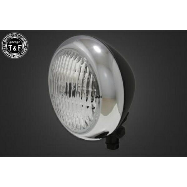 【New】 ガレージT&F 4.5in トラクターライト(メッキ/マット黒)透明レンズ+ステーB イントルーダー400 4023191 HD店