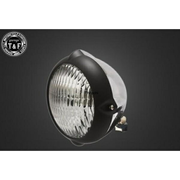 【New】 ガレージT&F 5.75in ビンテージライト(マット黒/ポリッシュ)クラシックレンズ(透明)+ステーA ビラーゴ250(S) 4021450 HD店