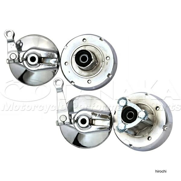 田中商会 モンキー用 ドラムブレーキ ドラムハブ メッキ 前後セット ca5203 HD店