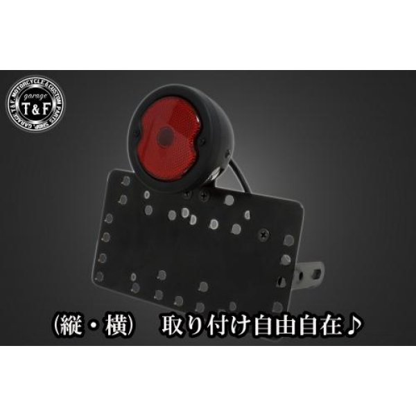 【New】 ガレージT&F サイドナンバーキット&DUOテールランプ(スタンダード)ブラック+ステー スティード400(VLX/VCL/VSE/VLS) SN0138 HD店