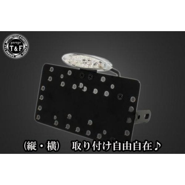 【New】 ガレージT&F サイドナンバーキット&スモールスネークアイテールランプ(クリアーレンズ)+ステー エリミネーター400/SE(EL400A) SN03120 HD店