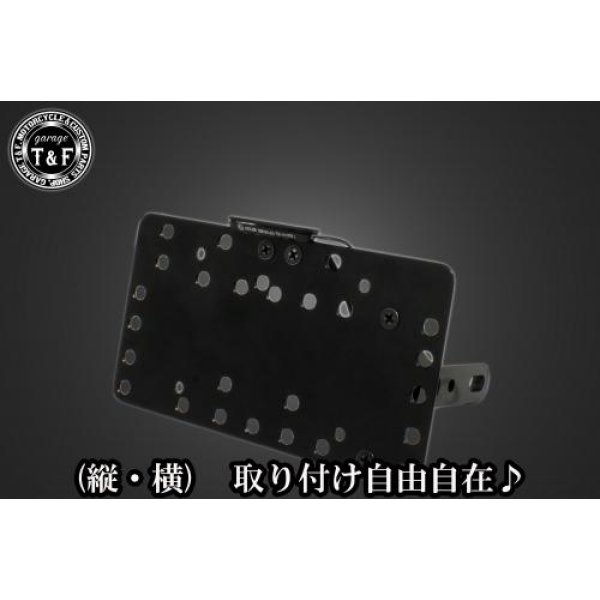 【New】 ガレージT&F サイドナンバーキット&LEDライセンス灯(ホワイト)+ステー SR400 SN0745 HD店