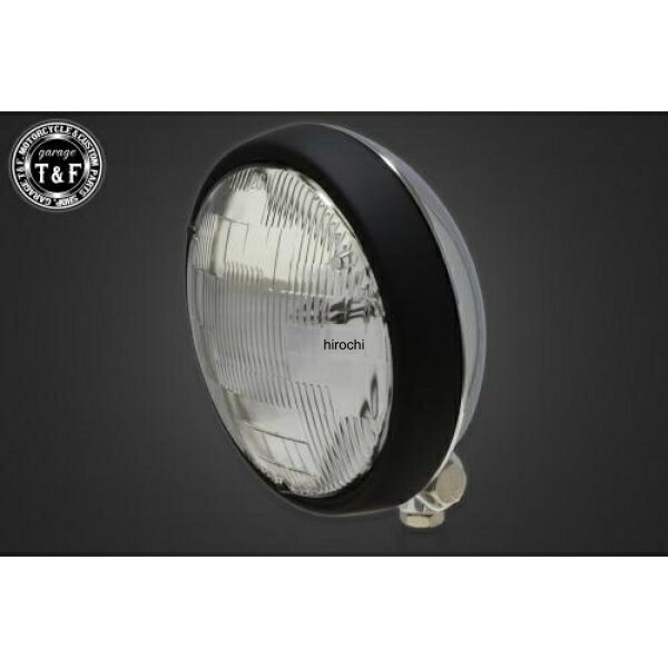 【New】 ガレージT&F 5.75in プレートライト(マット黒/メッキ)透明レンズ+ステーB イントルーダー400 4022685 HD店