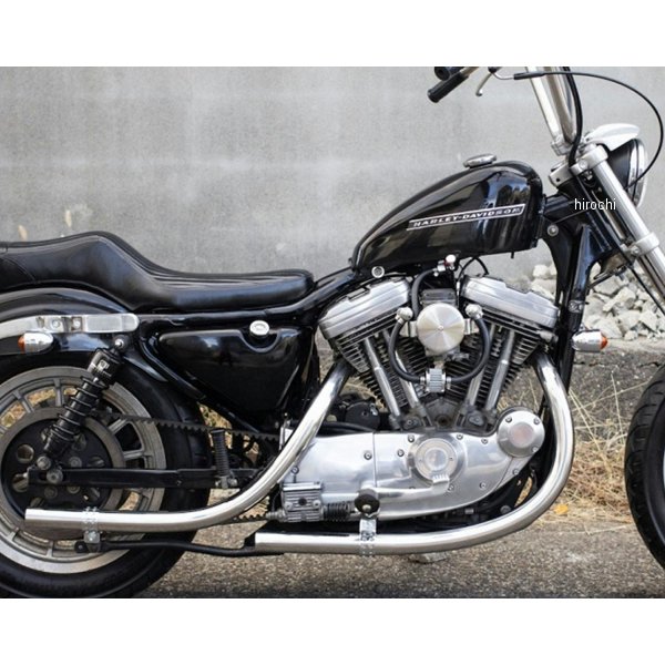 ヒロチー商事 ハーレー 楽天市場店の【メーカー在庫あり】 Motor Rock モーターロック オールドスタイル手曲げマフラー 86年-03年 スポーツスター ステンレス ポリッシュ MR-EX172P HD店｜アングル3