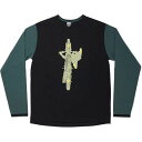 カドヤ KADOYA Tシャツ GLIP THE GLOOUND LT 黒/カーキ Mサイズ 7882 HD店