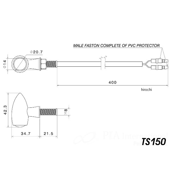 rizoma リゾマ ウインカー Indicator light CLUB S (ペア セット) 汎用 シルバー TS155B HD店 3