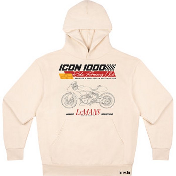 アイコン ICON 秋冬モデル フーディー ALWAYS SOMETHING アイボリー XLサイズ 3050...