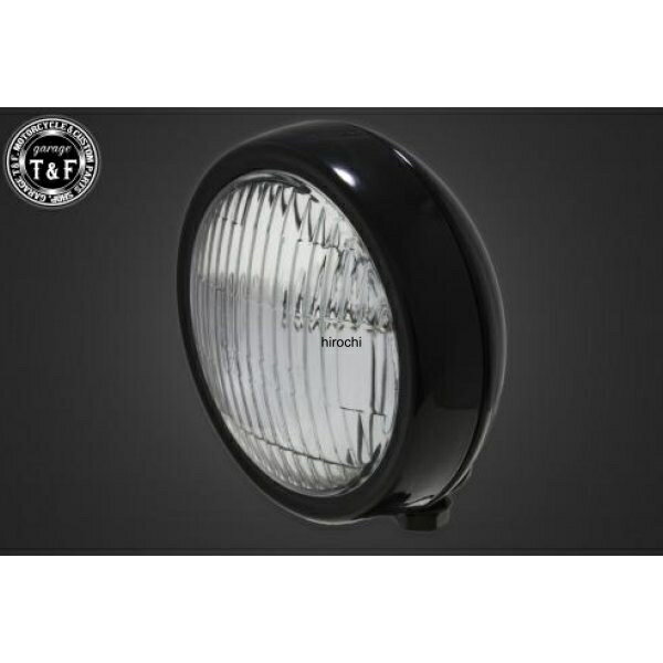 ガレージT&F 4.5in プレートヘッドライト(ブラック)クリアーレンズ+ステーA バルカン400(II) 4022812 HD店