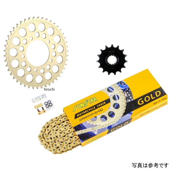 サンスター SUNSTAR スプロケット＆チェーンキット SUNSTARチェーン ゴールド KS48417 HD店