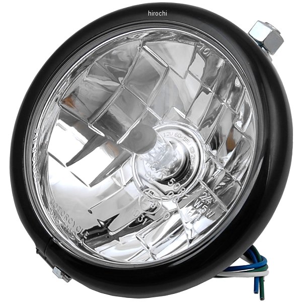 【USA在庫あり】 DRAG ヘッドライト 5.75インチ 55/60W 84年-06年 XL、FX 黒 2001-0807 HD店
