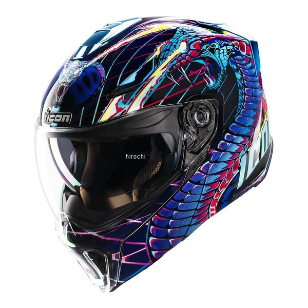 アイコン ICON フルフェイスヘルメット THRESHOLD SYNTHWAVE LAZER COBRA ブラック 3X 0100-2734 HD店
