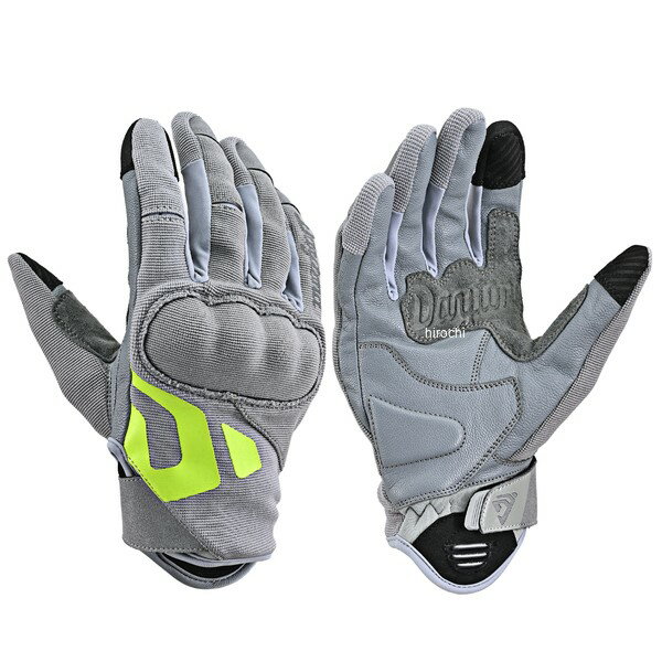 Gloves - 【メーカー在庫あり】 デイトナメッシュハードナックルグローブ ヤギ革 スマホ対応DG-030 ライトグレー Sサイズ 64612 HD店