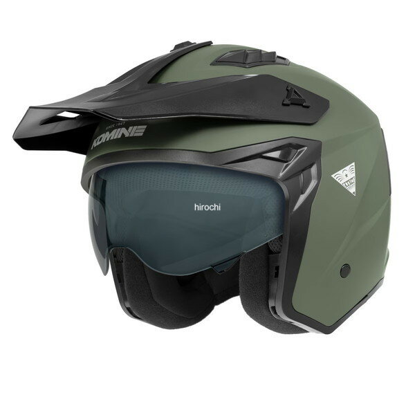 【メーカー在庫あり】 コミネ ストリートジェットヘルメット オリーブ XLサイズ HK-173 HD店
