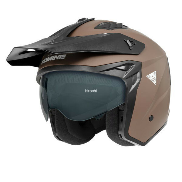 【メーカー在庫あり】 コミネ ストリートジェットヘルメット ブラウン Mサイズ HK-173 HD店
