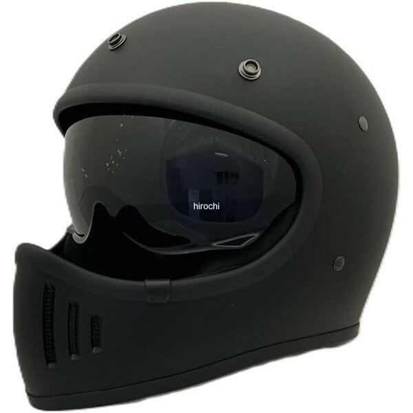 サンアップ SUNUP PILOT フラットブラック L(59-60cm)サイズ：L(59-60cm)カラー：フラットブラックヴィンテージMXフォルムにインナーサンバイザーを内蔵したことにより、ダークヒーロー感を増した「PILOT」は頼もしい戦闘パイロットの風格も兼ね備えたフルフェイスヘルメットです。インナーサンバイザーを収納しオーバーゴーグル装着やバイザー装着でMXスタイルと個性豊かに楽しむことが出来ます。※商品画像は参考です。実際の商品と色や形状が異なる場合がございますのでご注意ください。【PSマークの種類】PSCマーク・SG規格【届出事業者名】株式会社 SUNUP【登録検査機関名称】一般財団法人製品安全協会SM-001楽天 HD店