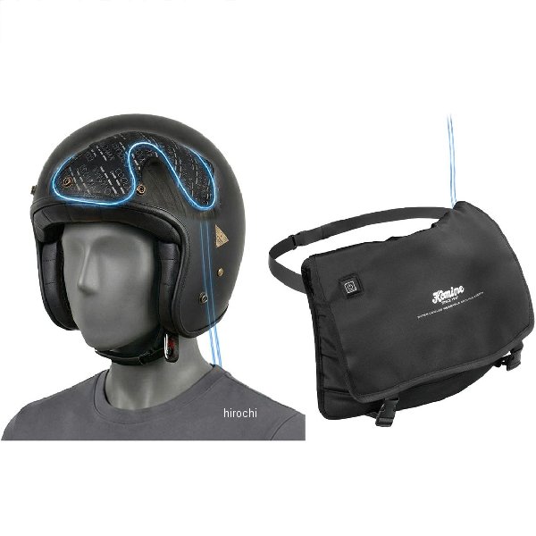 コミネ KOMINE ウォーターコールド ヘルメットクーリングシステムヘルメット内部を効率的に冷却する、冷凍ペットボトルを使用する水冷式の頭部冷却システム。薄型・軽量設計の冷却パッドにより、ヘルメット装着時の違和感を抑えた快適な着用感を実現。水冷タンクはバイクの取り回しを考慮した配置で、直射日光の影響を受けにくい設計により保冷効率も向上。炎天下や高温環境下でのライディング時に、ヘルメット内部を効果的に冷却。使用後の冷凍ペットボトルは、水分補給としても活用可能。水冷タンクと接続している冷却チューブは着脱式で、汗や汚れが付着しやすいパッド部分は簡単に洗濯可能。コントローラーによる3段階の水流調整に対応し、使用環境や体調に合わせた冷却制御が可能。・特許出願済み※電源は別途ご用意ください（Type-A端子対応モバイルバッテリー）※製品特性上、高温多湿環境下では冷却チューブ内に結露が発生します※気温が30°C未満の環境での使用は想定していませんNEW 00-929楽天 HD店