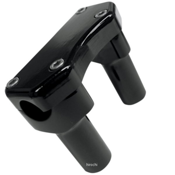 【USA在庫あり】 DRAG 1インチハンドルバー 3インチ(76mm)高 ライザー クランプ付き 黒 0602-0587 HD店