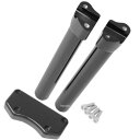 【USA在庫あり】 DRAG 1インチハンドルバー 10インチ (254mm)高 ライザー クランプ付き 黒 0602-0597 HD店