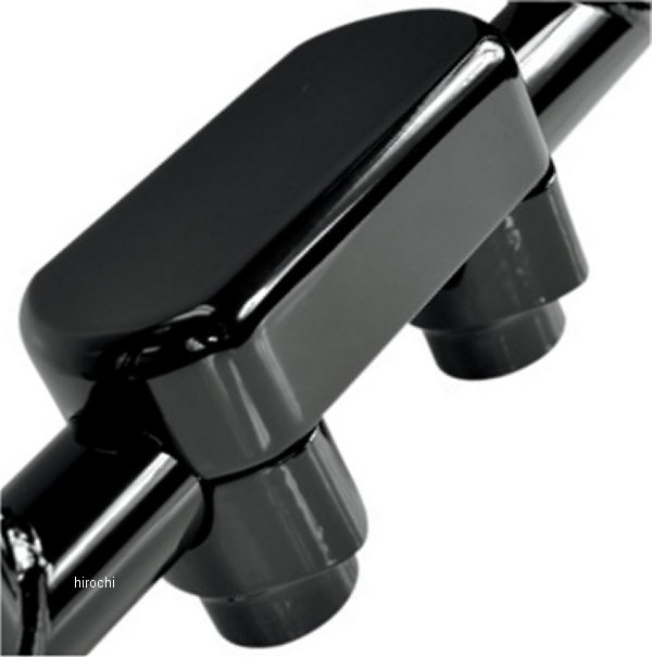 【USA在庫あり】 DRAG 1.5インチハンドルバー 1.5インチ(38mm)高 ライザー クランプ付き 黒 0602-0601 HD店