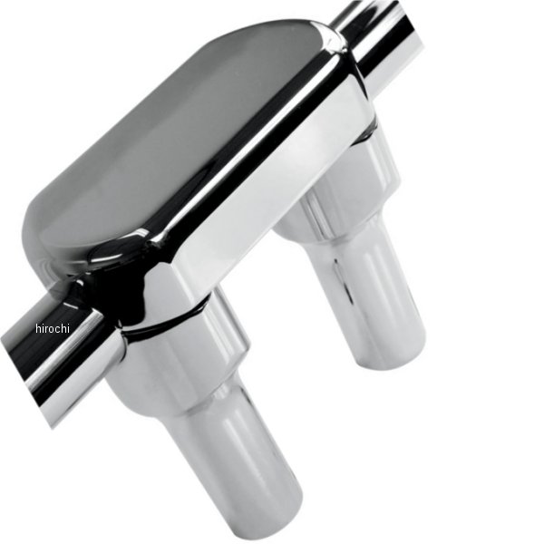 【USA在庫あり】 LAチョッパーズ LA Choppers 1インチハンドルバー 4インチ(102mm)高 ライザー クランプ付き クローム 0602-0616 HD店