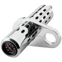 【USA在庫あり】 プロワン PRO-ONE オイルクーラー 油温計付き 1インチ、1.25インチバー取付 クローム 0713-0052 HD店