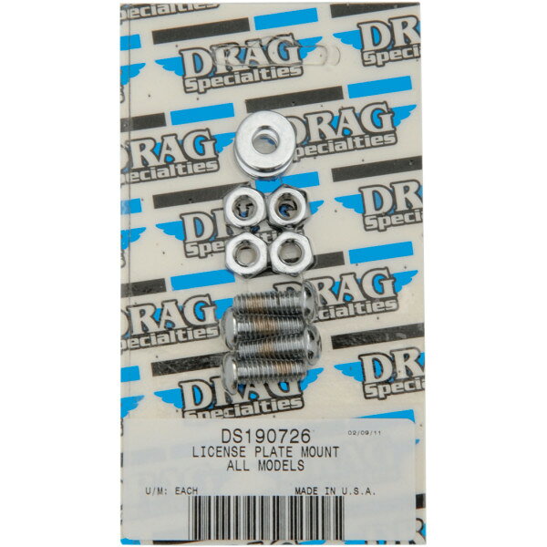 【USA在庫あり】 DRAG ボルトキット ナンバープレート (4個入り) DS-190726 HD店