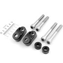 【USA在庫あり】 DRAG ショート ウインカー マウント 39mm、49mmフォーク 黒つや有り 2020-0589 HD店
