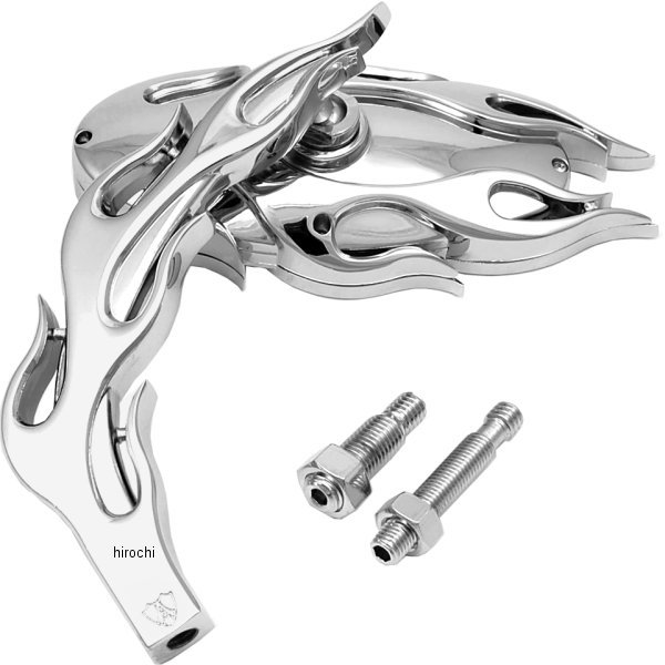 【USA在庫あり】 アレンネス Arlen Ness ミラー フレイム クローム 左 0640-0591 HD店