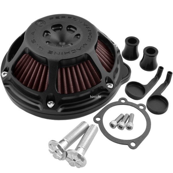 【USA在庫あり】 パフォーマンスマシン エアクリーナー MAX HP 91年以降 XL 黒つや消し 1010-1327 HD店