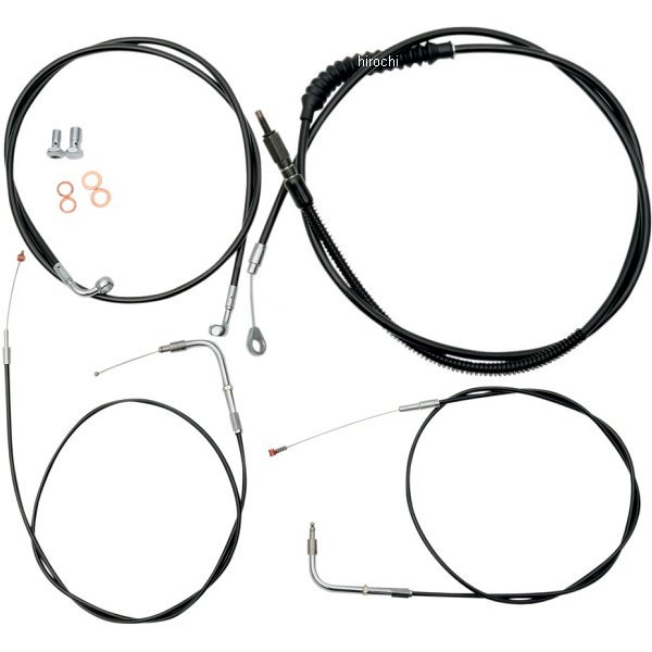 HARLEY-DAVIDSON - 【USA在庫あり】 LAチョッパーズ LA Choppers ケーブル標準キット 黒 07年-10年 FXST 18-20インチ用 0610-0397 HD店