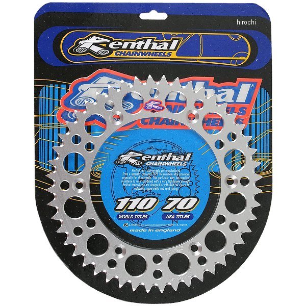 【USA在庫あり】 レンサル RENTHAL リア スプロケット 49T/520 80年-98年 ヤマハ アルミ シルバー R131-49 HD店