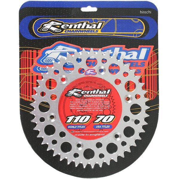 【USA在庫あり】 レンサル RENTHAL リア スプロケット 53T/520 83年以降 CRF、CR、XR アルミ シルバー R154-53 HD店