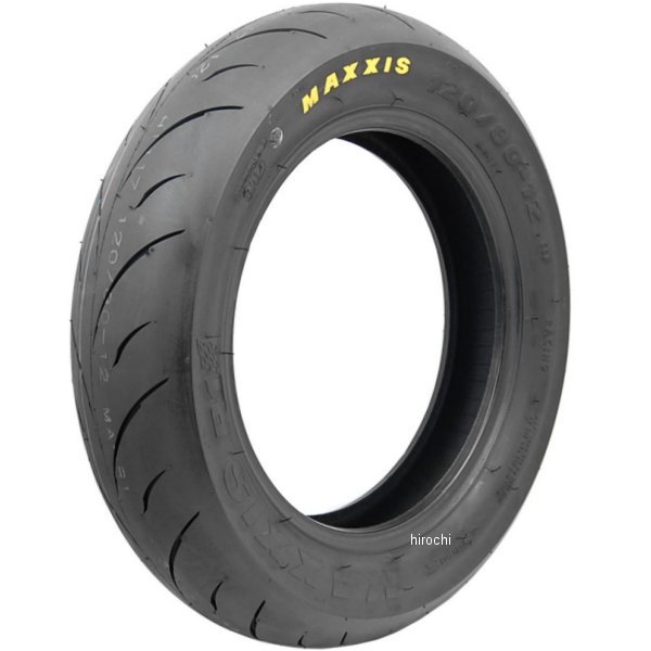 デイトナ マキシス MAXXIS タイヤ MA-R1用途:リア リム径:12インチチューブレスタイヤ標準リム幅（インチ）:2.70 許容リム幅（インチ）:2.75-3.50 タイヤ幅:120mmタイヤ外径:498mm断面幅:119mm総幅:119mm重量（kg）:3.9 偏平率:80%1本売り【MA-R1特徴】世界170か国以上へ2輪&4輪タイヤを中心に製造・販売するチェンシンタイヤのトップブランド。(本社台湾)チェンシンタイヤは16の工場をもち、2012年世界タイヤメーカー売上ランキング第9位に位置するトップクラスのタイヤメーカーです。MAXXISとチェンシンのタイヤはホンダ・ヤマハ・スズキ・KTM等のメーカーにも数多く純正採用されており、品質の高さを証明しています。タイヤに求められる“性能と価格”のバランスがよく、コストパフォーマンスに優れたタイヤです。特殊なレーシングコンパウンドと方向性パターンが、最適なトラクションと安定性を提供します。 シャープな溝がすばやく水を分散させ路面との接地面を確保します。 台湾のミニバイクレースではMA-R1でなければ勝てないと言われています。 タイヤライフが長く特に耐久レースへおすすめです。 レーシングコンパウンド採用品。ドライ時のグリップ性能を最優先に設計されています。雨天時、冷間時の走行はご注意ください。 外径・総幅は標準リム幅組み付け時のサイズになります。 78354楽天 HD店　