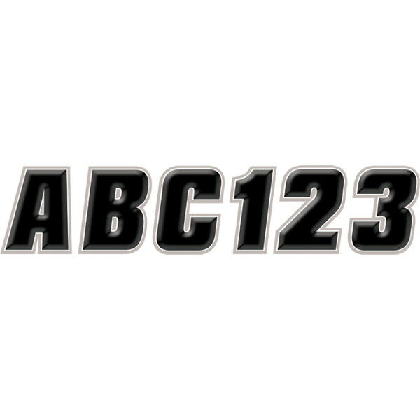 【USA在庫あり】 ハードライン HARDLINE ID ステッカー キット 2インチ(51mm) 黒/シルバー BLKSI500 HD店