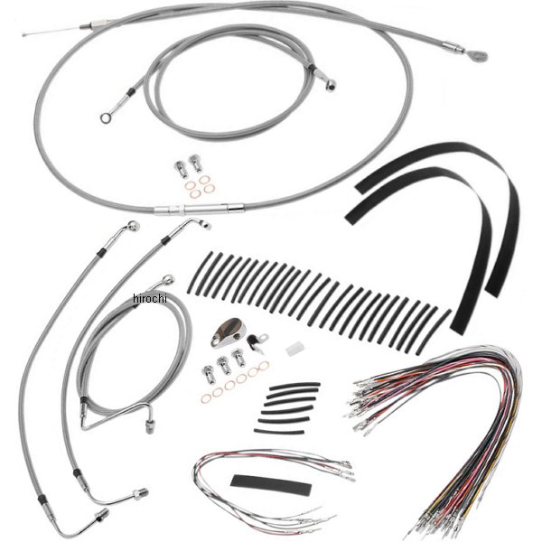 【USA在庫あり】 バーリーブランド BURLY BRAND ケーブル キット ステンレス 07年 FLHR、FLTR クルーズ..