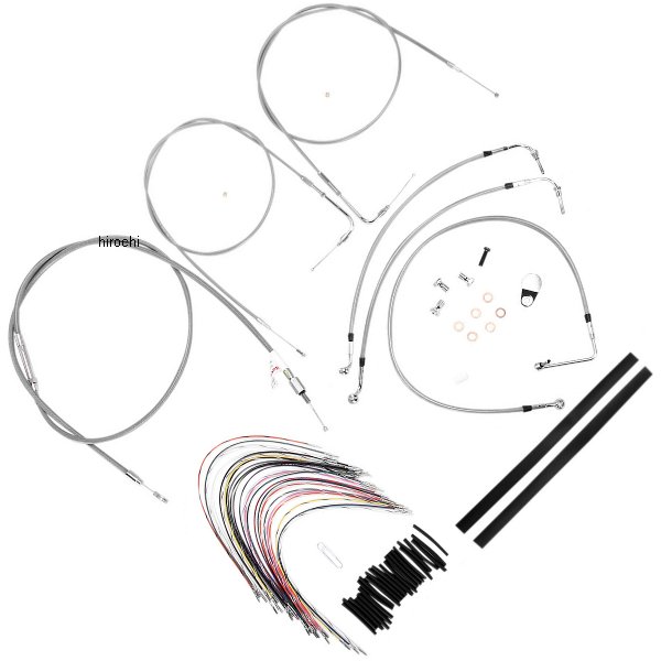 【USA在庫あり】 バーリーブランド BURLY BRAND ケーブルキット ステンレス 02年-06年 FLHR、FLTR クル..