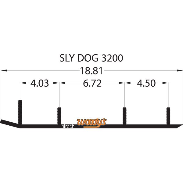 【USA在庫あり】 ウッディーズ Woody's ランナー 3200 トレイルブレイザー Slydog スキー (左右ペア) 4612-0253 HD店 2