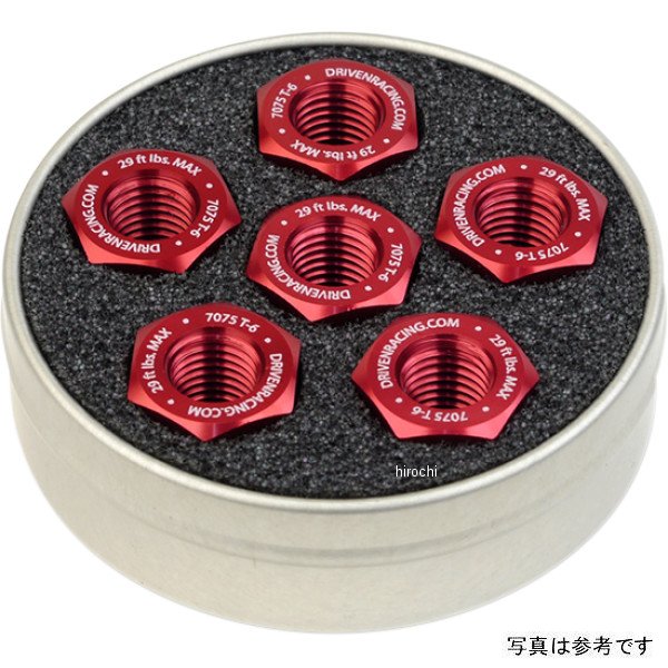 【USA在庫あり】 ドリブンレーシング Driven Racing スプロケット ナット 5個 ドゥカティ 5ボルトハブ用 M10/P1.25 赤 2401-0751 HD店