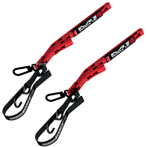  マトリックスコンセプト Matrix Concepts 幅1インチ(25mm)x69インチ(1753mm) タイダウン M1 WORX 赤/黒 (左右ペア) 3920-0226 HD